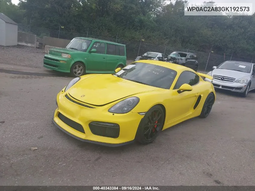 WP0AC2A83GK192573 2016 Porsche Cayman Gt4