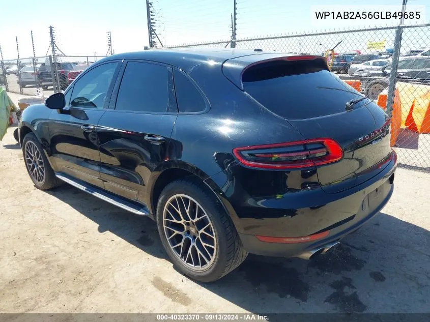 2016 Porsche Macan S VIN: WP1AB2A56GLB49685 Lot: 40323370