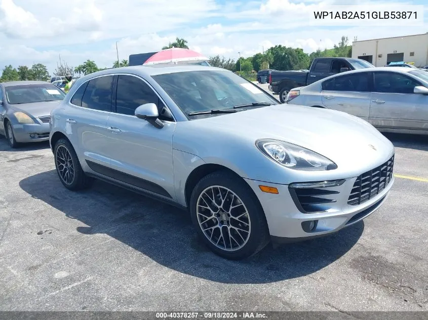 2016 Porsche Macan S VIN: WP1AB2A51GLB53871 Lot: 40378257