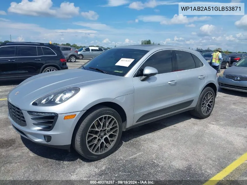 2016 Porsche Macan S VIN: WP1AB2A51GLB53871 Lot: 40378257