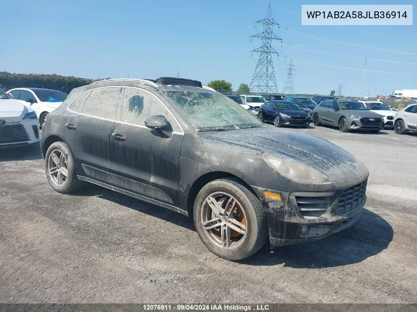 2018 Porsche Macan VIN: WP1AB2A58JLB36914 Lot: 12076911