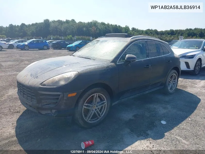 2018 Porsche Macan VIN: WP1AB2A58JLB36914 Lot: 12076911