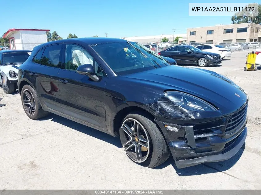 2020 Porsche Macan VIN: WP1AA2A51LLB11472 Lot: 40147134