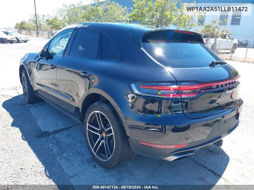 2020 Porsche Macan VIN: WP1AA2A51LLB11472 Lot: 40147134