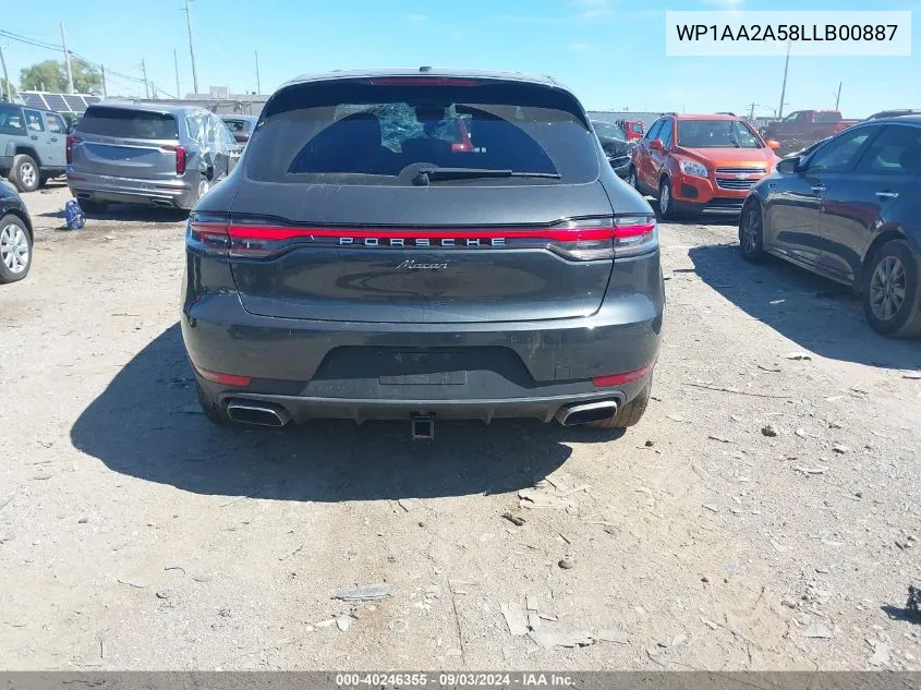 2020 Porsche Macan VIN: WP1AA2A58LLB00887 Lot: 40246355