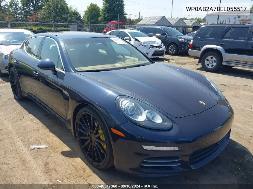 2014 Porsche Panamera 4S VIN: WP0AB2A78EL055517 Lot: 40317360