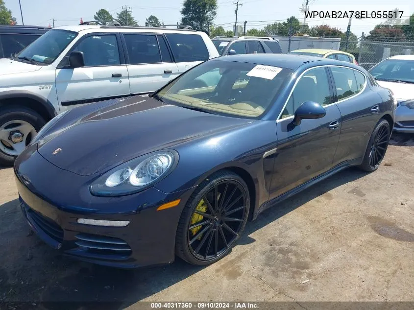 2014 Porsche Panamera 4S VIN: WP0AB2A78EL055517 Lot: 40317360