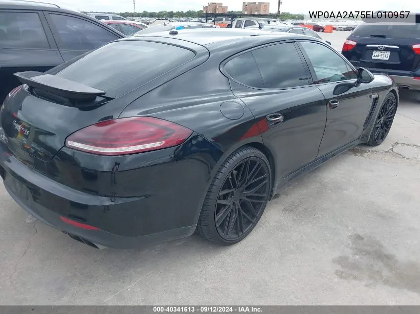 2014 Porsche Panamera 4 VIN: WP0AA2A75EL010957 Lot: 40341613