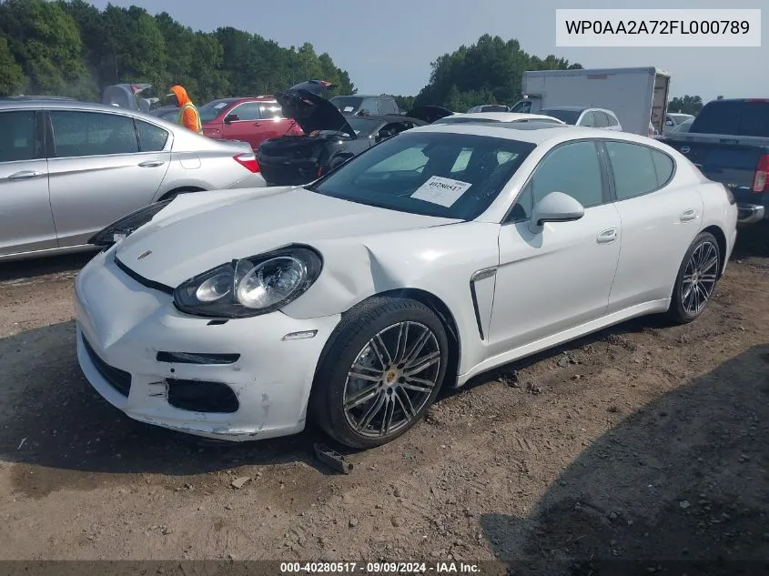 WP0AA2A72FL000789 2015 Porsche Panamera 4