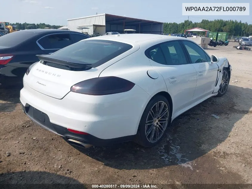 WP0AA2A72FL000789 2015 Porsche Panamera 4