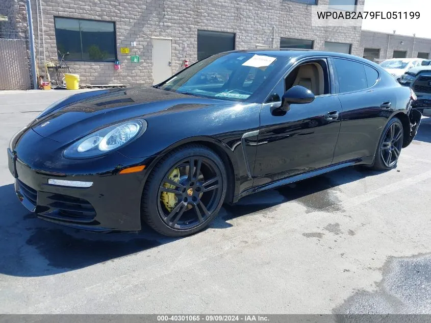 2015 Porsche Panamera S VIN: WP0AB2A79FL051199 Lot: 40301065