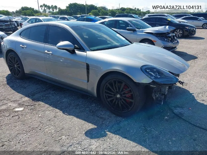 2020 Porsche Panamera 4 VIN: WP0AA2A72LL104131 Lot: 40351642