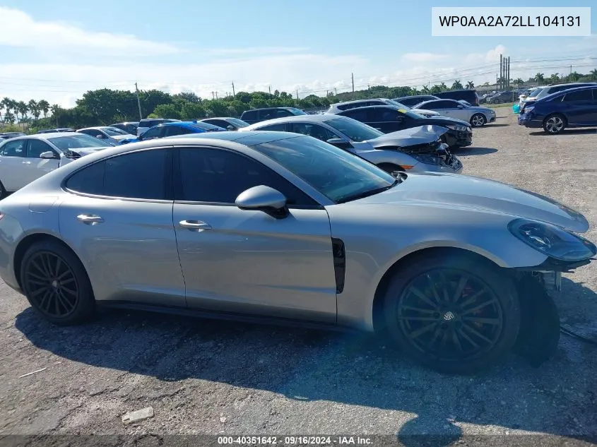 WP0AA2A72LL104131 2020 Porsche Panamera 4