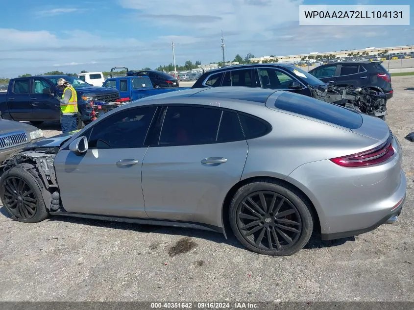 2020 Porsche Panamera 4 VIN: WP0AA2A72LL104131 Lot: 40351642