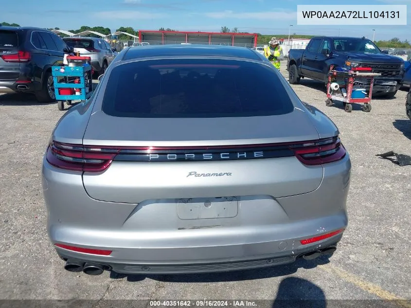 WP0AA2A72LL104131 2020 Porsche Panamera 4