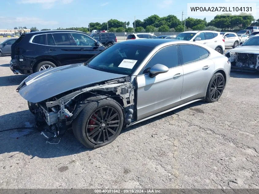 WP0AA2A72LL104131 2020 Porsche Panamera 4