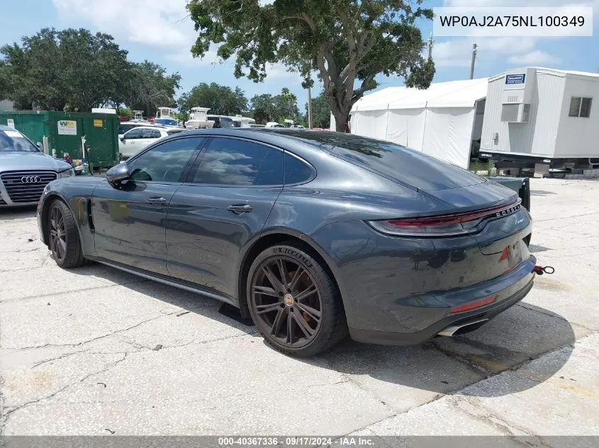 WP0AJ2A75NL100349 2022 Porsche Panamera 4/4 Platinum Edition/Platinum Edition