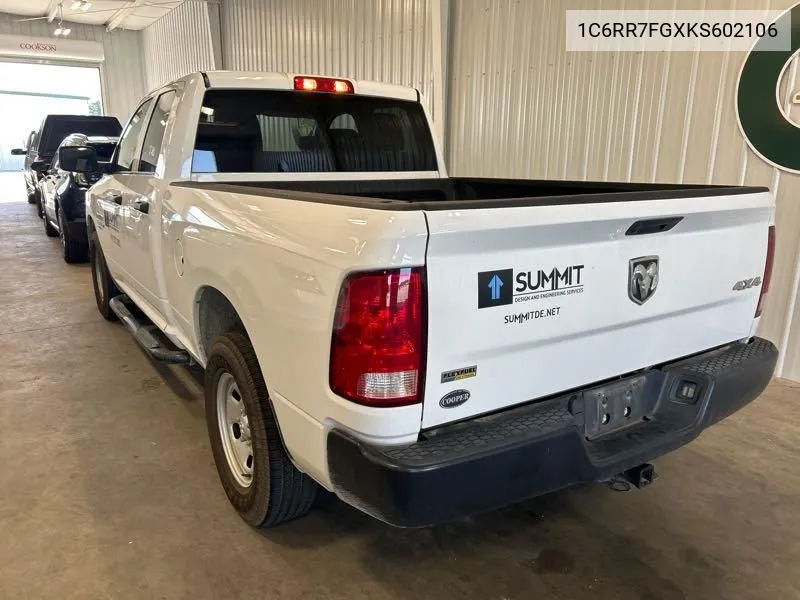 2019 Ram 1500 Classic Tradesman VIN: 1C6RR7FGXKS602106 Lot: 40379425