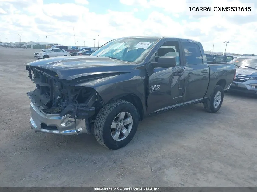 2021 Ram 1500 Classic Slt 4X2 5'7 Box VIN: 1C6RR6LGXMS533645 Lot: 40371315