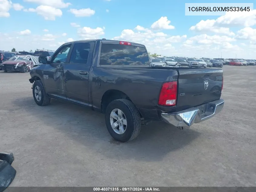 2021 Ram 1500 Classic Slt 4X2 5'7 Box VIN: 1C6RR6LGXMS533645 Lot: 40371315