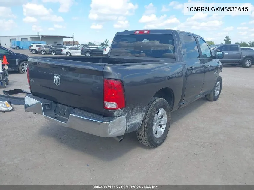 2021 Ram 1500 Classic Slt 4X2 5'7 Box VIN: 1C6RR6LGXMS533645 Lot: 40371315