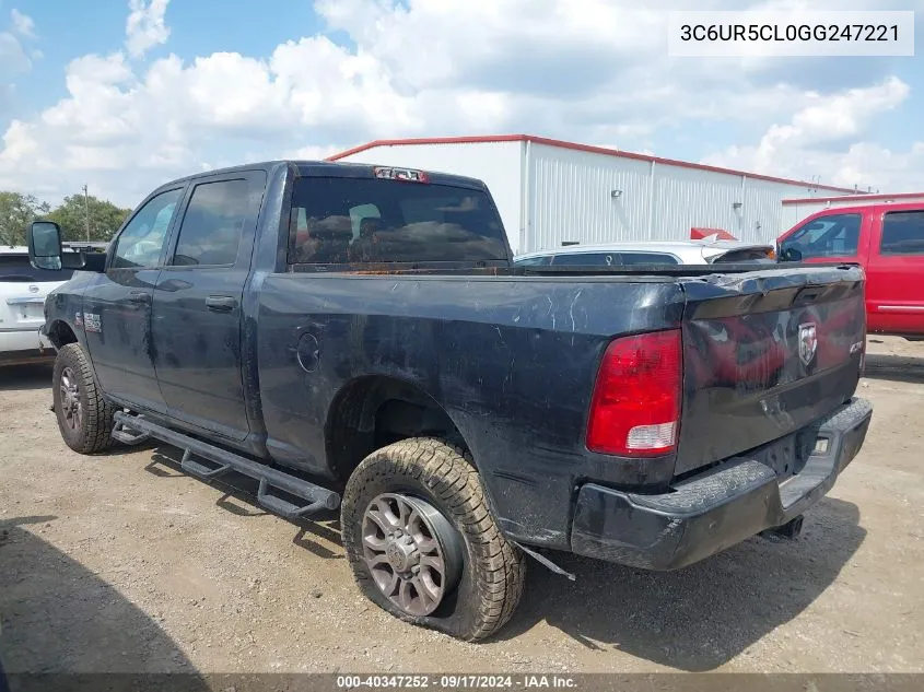 2016 Ram 2500 Tradesman VIN: 3C6UR5CL0GG247221 Lot: 40347252