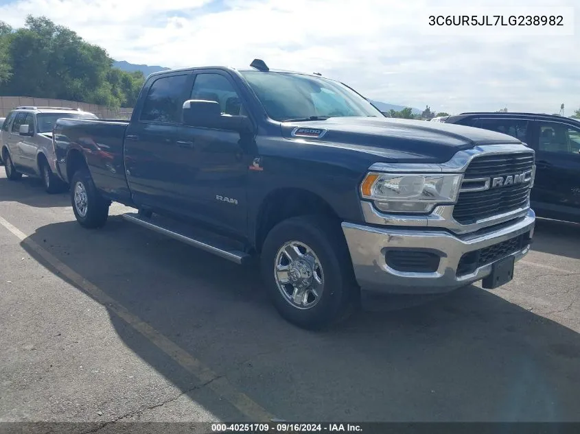 2020 Ram 2500 Big Horn VIN: 3C6UR5JL7LG238982 Lot: 40251709