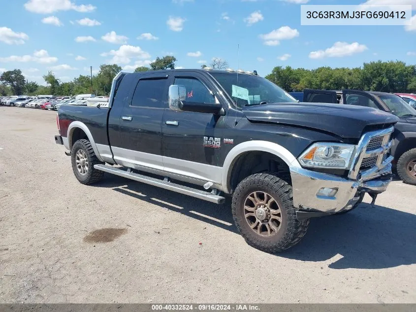 2015 Ram 3500 Laramie VIN: 3C63R3MJ3FG690412 Lot: 40332524