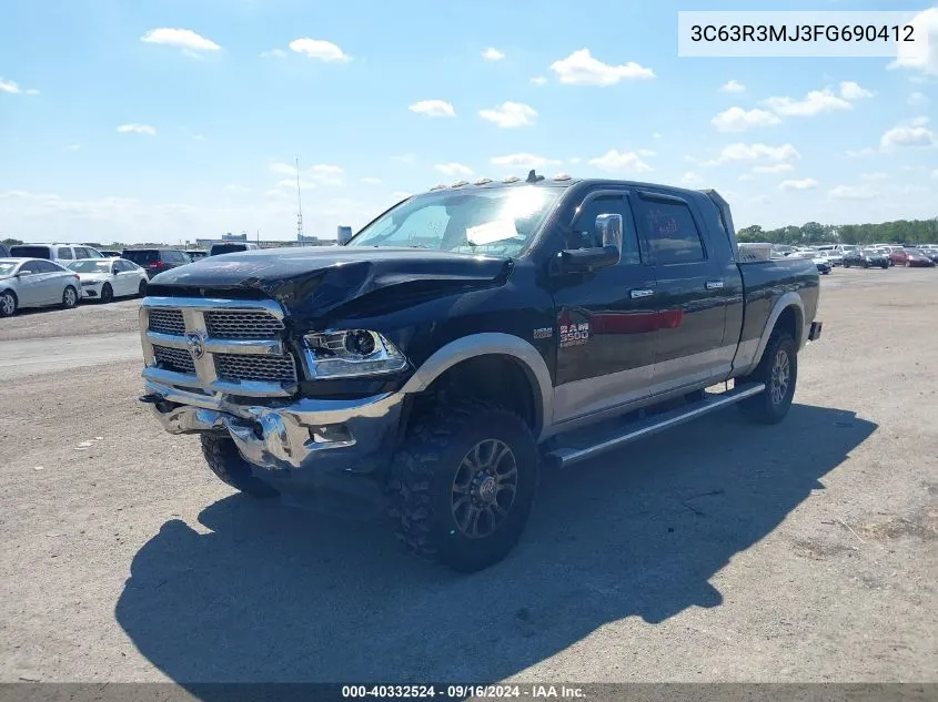 2015 Ram 3500 Laramie VIN: 3C63R3MJ3FG690412 Lot: 40332524