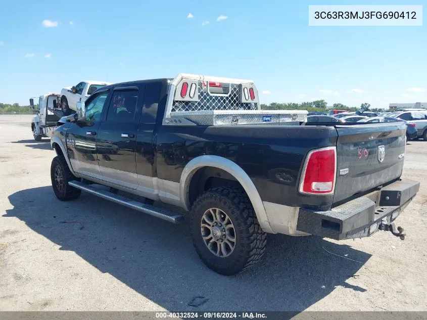 2015 Ram 3500 Laramie VIN: 3C63R3MJ3FG690412 Lot: 40332524