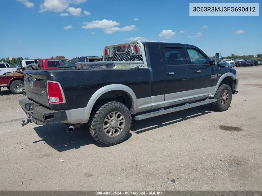 2015 Ram 3500 Laramie VIN: 3C63R3MJ3FG690412 Lot: 40332524