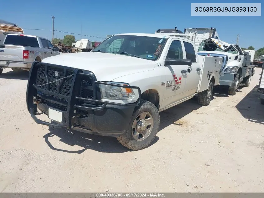 2018 Ram 3500 Tradesman 4X4 8' Box VIN: 3C63R3GJ9JG393150 Lot: 40336785