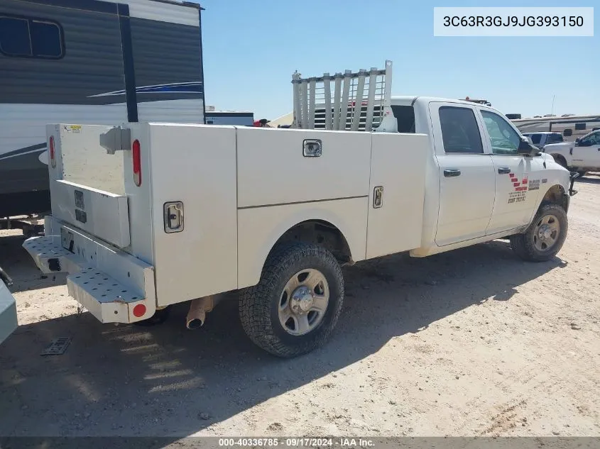 2018 Ram 3500 Tradesman 4X4 8' Box VIN: 3C63R3GJ9JG393150 Lot: 40336785