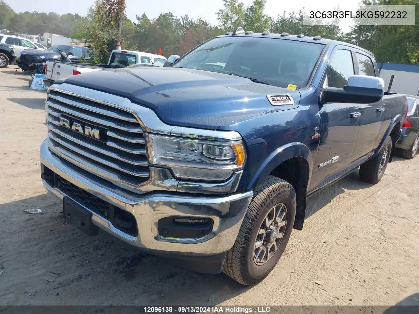 2019 Ram 3500 Longhorn VIN: 3C63R3FL3KG592232 Lot: 12096138