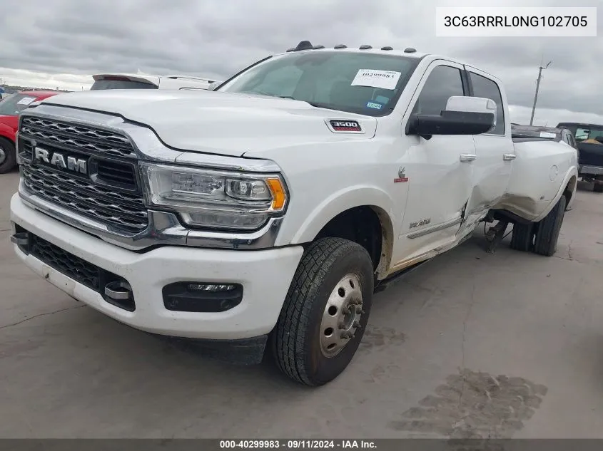 2022 Ram 3500 Limited VIN: 3C63RRRL0NG102705 Lot: 40299983