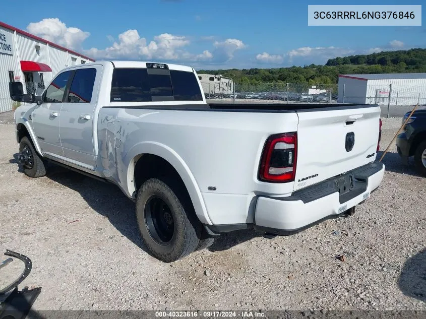 2022 Ram 3500 Limited 4X4 8' Box VIN: 3C63RRRL6NG376846 Lot: 40323616