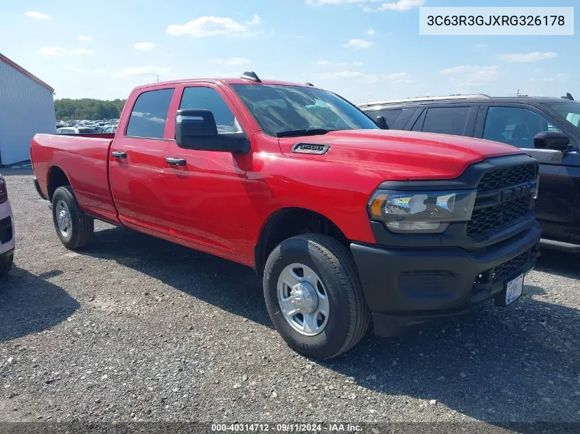 2024 Ram 3500 Tradesman 4X4 8' Box VIN: 3C63R3GJXRG326178 Lot: 40314712