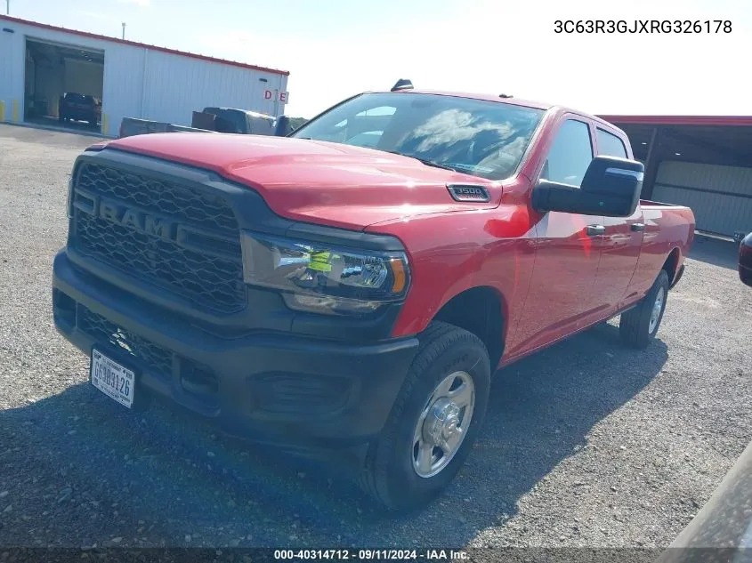 2024 Ram 3500 Tradesman 4X4 8' Box VIN: 3C63R3GJXRG326178 Lot: 40314712