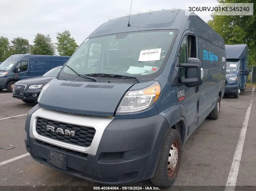 2019 Ram Promaster 3500 Cargo Van High Roof 159 Wb Ext VIN: 3C6URVJG1KE545240 Lot: 40364064