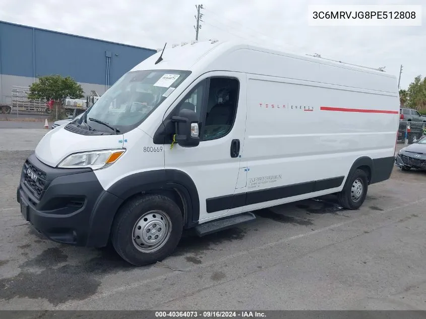 2023 Ram Promaster 3500 Cargo Van High Roof 159 Wb Ext VIN: 3C6MRVJG8PE512808 Lot: 40364073