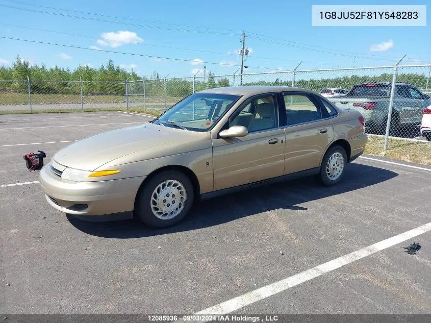 2001 Saturn Ls 4Dr Sedan VIN: 1G8JU52F81Y548283 Lot: 12085936