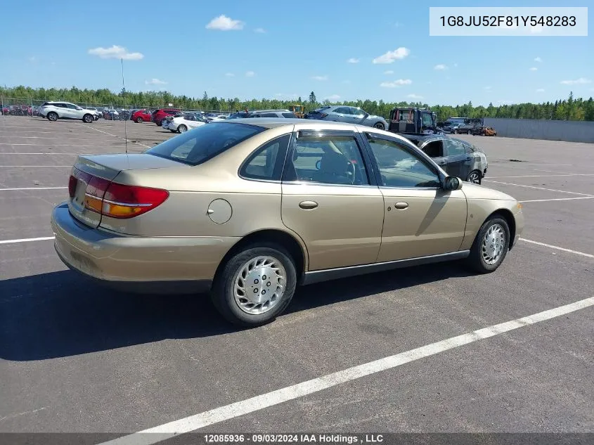 2001 Saturn Ls 4Dr Sedan VIN: 1G8JU52F81Y548283 Lot: 12085936