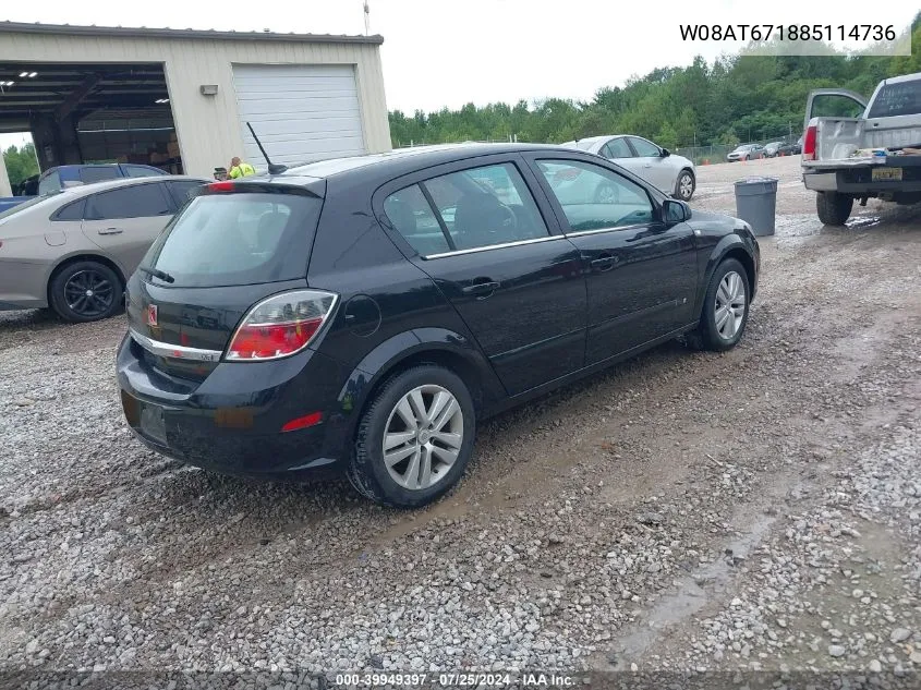 2008 Saturn Astra Xr VIN: W08AT671885114736 Lot: 39949397