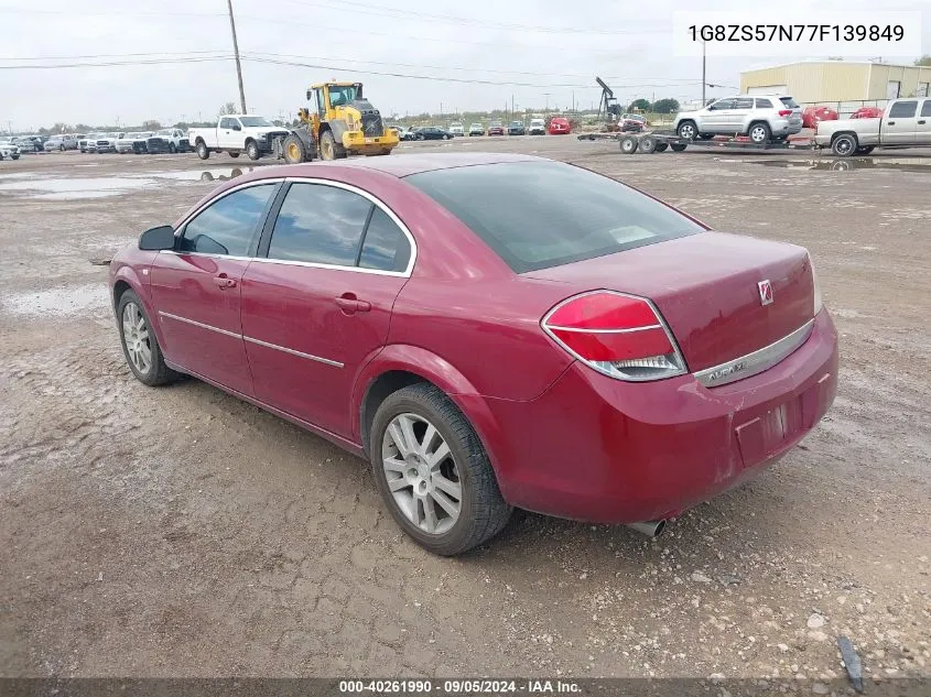 2007 Saturn Aura Xe VIN: 1G8ZS57N77F139849 Lot: 40261990