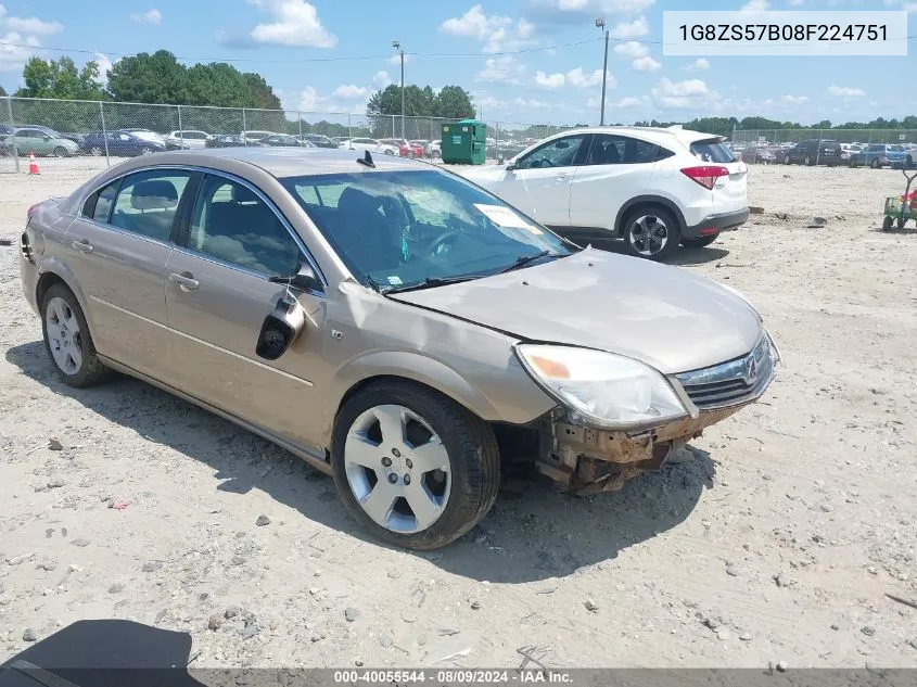 2008 Saturn Aura Xe VIN: 1G8ZS57B08F224751 Lot: 40055544