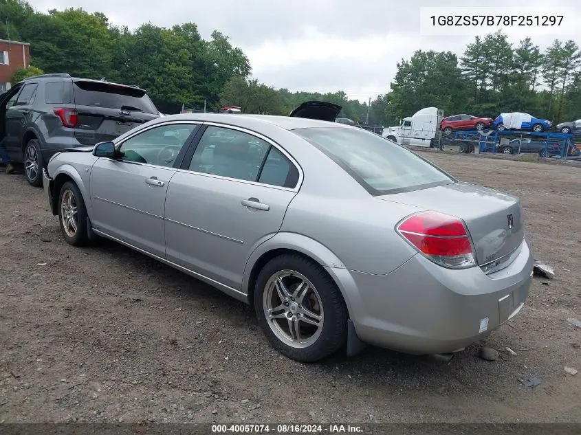 2008 Saturn Aura Xe VIN: 1G8ZS57B78F251297 Lot: 40057074