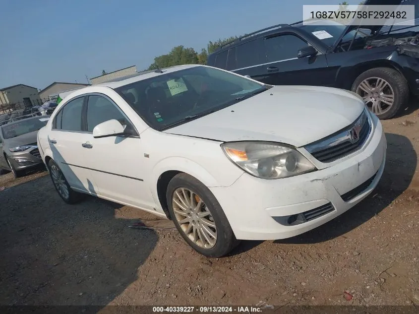 2008 Saturn Aura Xr VIN: 1G8ZV57758F292482 Lot: 40339227