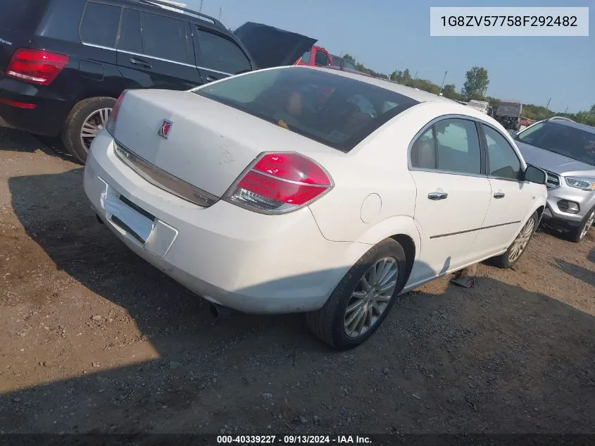 2008 Saturn Aura Xr VIN: 1G8ZV57758F292482 Lot: 40339227