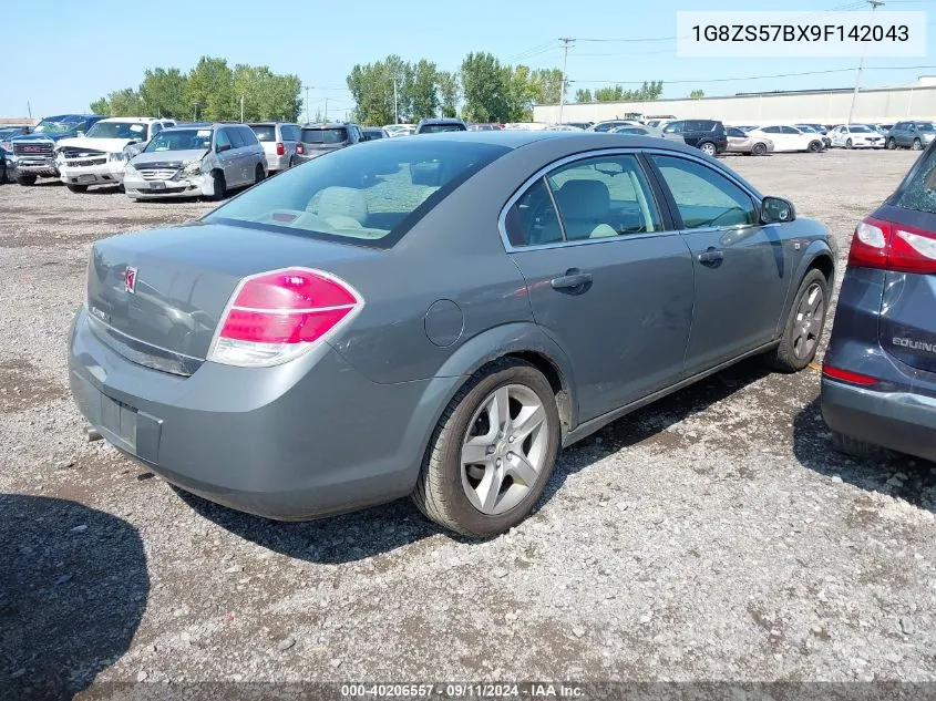 2009 Saturn Aura Xe VIN: 1G8ZS57BX9F142043 Lot: 40206557