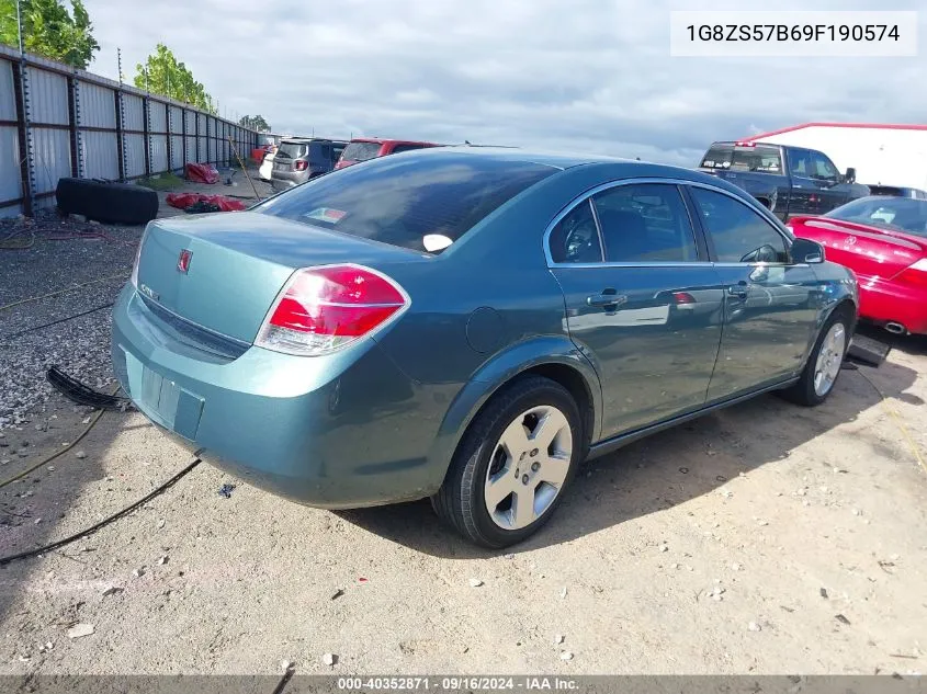 2009 Saturn Aura Xe VIN: 1G8ZS57B69F190574 Lot: 40352871